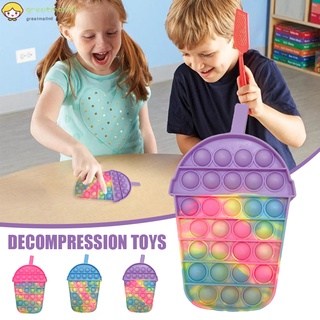 Gm juguete de descompresión de silicona colorido Push Bubble Fidget juguete sensorial de entrenamiento para niños adultos
