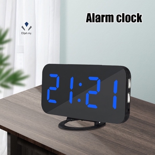 reloj despertador y base de cargador 2 en 1 reloj digital puede cargar teléfono led pantalla espejo snooze (1)