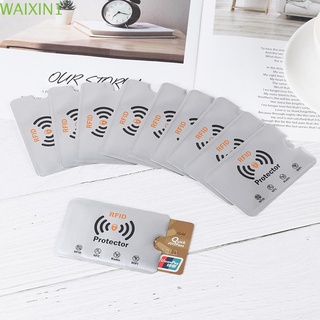 Beizii 10 pzs funda protectora para tarjetas bancarias/identificación/antirrobo De aluminio inteligente