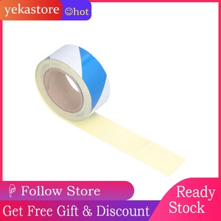 Yekastore - cinta reflectante de advertencia de seguridad (5 cm x 30 m), color azul y blanco