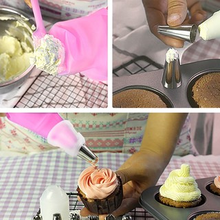 JJ 20 piezas Kit de decoración de pasteles para hornear, boquillas de manga pastelera (9)