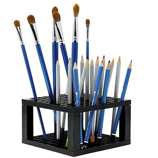 soporte para pinceles de pintura de 96 agujeros, organizador de pinceles, soporte de escritorio