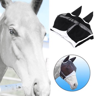 Horse Fly Mask with Ears Prevents Flies Insect Mesh Mask for Arab Cob Pony