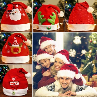 Yvette navidad sombrero de navidad feliz navidad Festival suministros Santa Claus gorra de dibujos animados clásico encantador para niños adultos felpa (1)