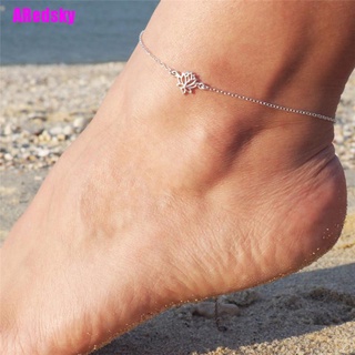 [ARedsky] Simple cadena de plata tobillera pulsera de tobillo descalzo sandalia playa pie joyería