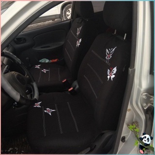 Butterfly Embroidered Car Seat Cover Universal Fit Most Vehicles Seats Interior Accessories Black Seat Covers