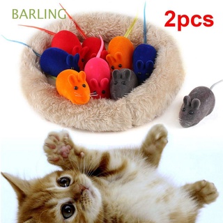 barling 2 piezas mini gato juguetes juguetes mascotas suministros simulación rata falso ratón lindo color aleatorio sonido divertido ruido chirrido