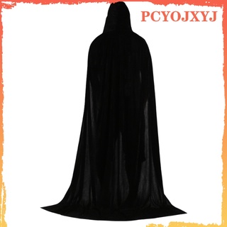Unisex adulto disfraz de Halloween capa de terciopelo con capucha para hombres y mujeres