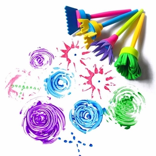 diy pintura herramientas drawaing juguetes flor sello esponja cepillo conjunto de suministros de arte para niños
