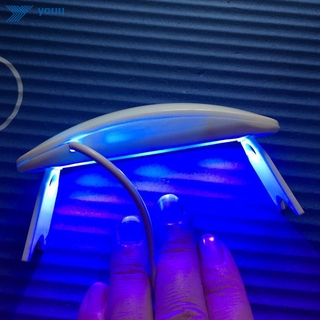 Mini portátil 6W LED secador de uñas cura la lámpara de la máquina para UV Gel esmalte de uñas (3)