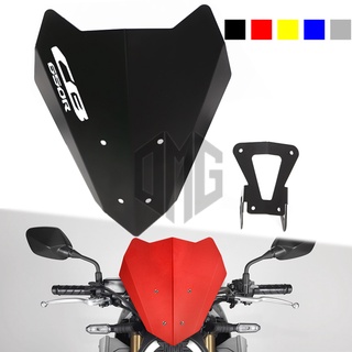 Adecuado para Honda CB650R 19-21 motocicleta modificado delantero deflector de viento de aleación de aluminio pequeña campana para parabrisas
