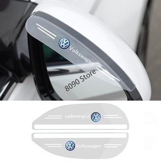 2 pegatinas transparentes de PVC para coche, espejo retrovisor impermeable, impermeable, para Volkswagen VW Jetta Tiguan R32 Bora