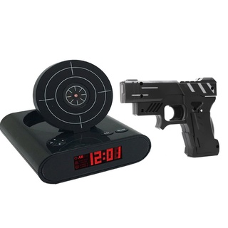 Reloj Despertador con pistola infrarroja-Display Digital LED/juego/regalos (6)