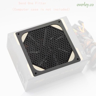 overley con marco negro imán caso cubierta ventilador filtro de polvo magnético a prueba de polvo ordenador 120x120mm malla pc enfriador