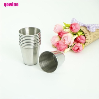 Qowi - vasos portátiles de acero inoxidable (10 unidades, 30 ml)