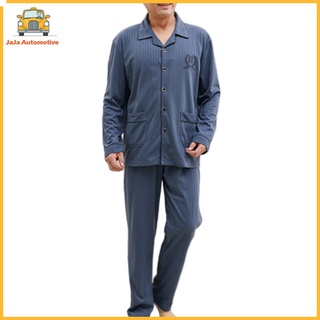 [jajaja] Pijama Para hombre talla XL Tradicional De botón Para otoño Estilo 1