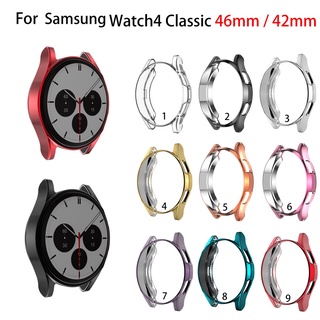 funda protectora galvanizada delgada tpu para samsung galaxy watch 4 classic 42mm 46mm (1)