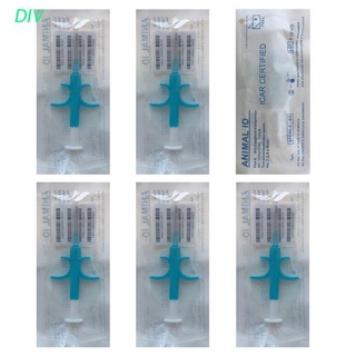 DIV 6 bag/set Animal Identity Certified Chip Syringe Implantable Identification ID Dogs Pet Insurance Chips 1.4 x 8 mm