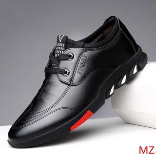 Mz zapatos de cuero de los hombres primavera 2021 nuevos hombres de negocios casual zapatos de superficie suave moda tendencia zapatos de los hombres de una gota envío
