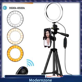 Modernzone Kit de luz LED SMD de 6.3 pulgadas con soporte regulable 5500K para cámara de maquillaje teléfono