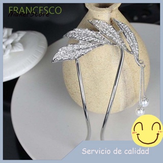 Francesco tocado borla horquilla de novia herramienta de peinado de Metal palos de pelo de moda de estilo antiguo adornos en forma de U chino (1)