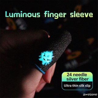 Gaming Luminous Finger Sleeve Breathable Fingertips Touch Screen Finger Cots Cover Sensitive Mobile Touch Awesome