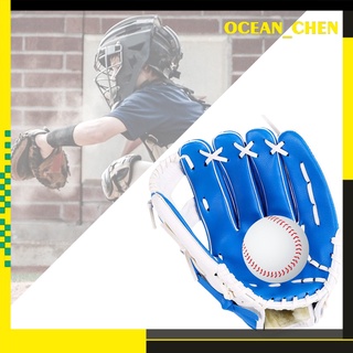 Ocean_Chen guante De béisbol ajustable con cuero suave y espesado/Bola flexible Para Adolescentes/adultos/mano izquierda