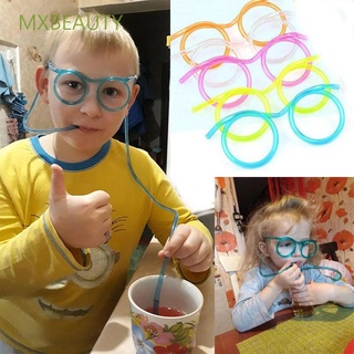 Mxbeauty niños bebé Flexible bromas prácticas juguetes de fiesta de plástico juguetes de paja gafas divertidas/Multicolor