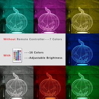 (1) 7-color 3d led calabaza lámpara creativa 3d led luces novedad ilusión lámpara 3d ilusión lámpara de mesa para halloween (3)