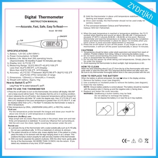 pro baby kids termómetro oral digital de lectura instantánea medidor de temperatura de axila (2)