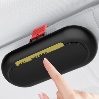 universal coche gafas caso integrado fibra terciopelo abs gafas de sol caja interior del coche visera sol hebilla tarjetas caja de almacenamiento (6)