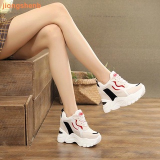 Zapatos deportivos De Primavera y otoño super alto De 12cm/zapatos deportivos Estilo Coreano De combinación De colores Moda Casual mujer S zapatos P