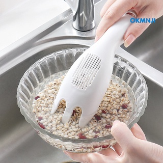 Okmnji multifunción arroz cuchara de lavado de frijol lavadora de limpieza filtro de drenaje herramienta de cocina (8)