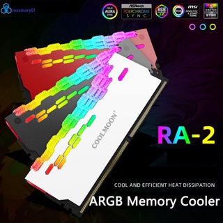 Disipador de calor banco de memoria RAM RA-2 disipador de calor colorido intermitente ARGB para computadora de escritorio PC ROSEMARY01