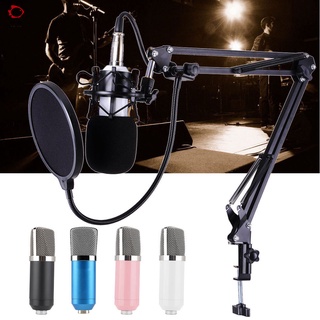 bm-700 pc micrófono kit de ordenador estudio grabación difusión condensador micrófonos soporte de choque brazo soporte pop filtro