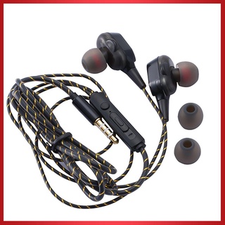 Rovtop auriculares con cable de alta Bass Dual Drive estéreo In-ear auriculares micrófono