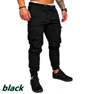 pantalones de moda para hombre con cordón masculino casual cargo pantalones talla s-5xl (3)
