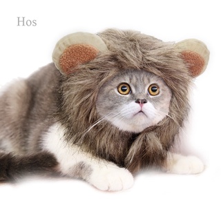 Hospitalidad decoración de Halloween divertido sombrero de mascota disfraz de perro cachorro gato león melena peluca disfraz