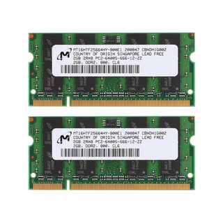 memoria ram micron 4gb/2x/2gb ddr2-800mhz/pc/laptop/pc2-6400 so-dimm