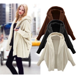 Bgk abrigo/Suéter De lana cálido con capucha De invierno para mujer