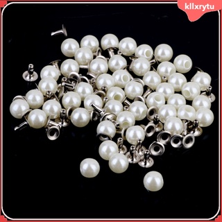 [kllxrytu] 100 piezas remaches de perlas huecos remaches de perlas remaches decorativos para bricolaje