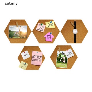 [zuym] 1 pza tablero de corcho multifunción autoadhesivo de madera de fondo de fotos hexagonal pegatinas xvd