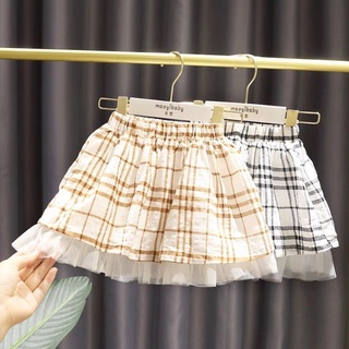 【Girls Skirt】Children Clothing Summer Baby Girl Plaid Short Skirt Cute Princess Skirt 1-5 Year Old