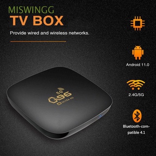 MISWINGG Q96 + 5G Home Theater Set Top Box Smart Quad Core TV Bluetooth 2.4G/5.8G Dual WIFI 4K Media Player 2021 8GB + 128GB Android 10.0 (1)