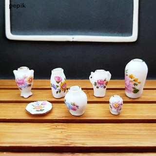 [pepik] 7pcs 1:12 casa de muñecas miniatura de porcelana florero florero accesorios casa de muñecas [pepik]