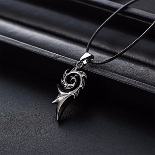dodysin Dragon Flame Necklace for Men or Women Punk Gothic Hollow Style Mythical Pendant with Chain Fantasy Fashion Jewelry (6)