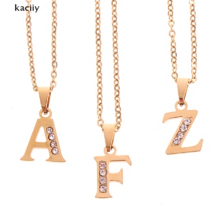 Kaciiy-Gargantilla Con Letras Iniciales En Oro Para Mujer , Alfabeto , Cristal , Cadena CO