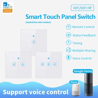 [nueva llegada] interruptor inteligente de la ue wifi 90-250v 86 modelo ewelink app con función rf control de voz trabajo con alexa google home