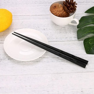 1 par de palillos japoneses de aleación antideslizante color madera sushi palillos conjunto (1)
