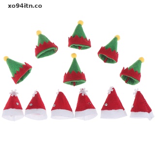 6pcs lollipop navidad sombrero pequeño mini caramelo santa claus gorra decoración fiesta [co] (3)